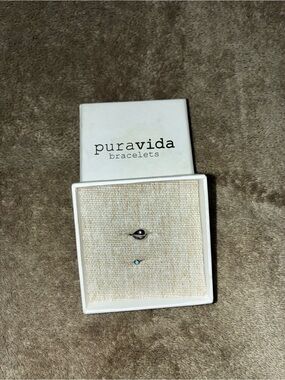Pura Vida Silver Seashell Adjustable Ring & Turquoise Accent Ear Cuff